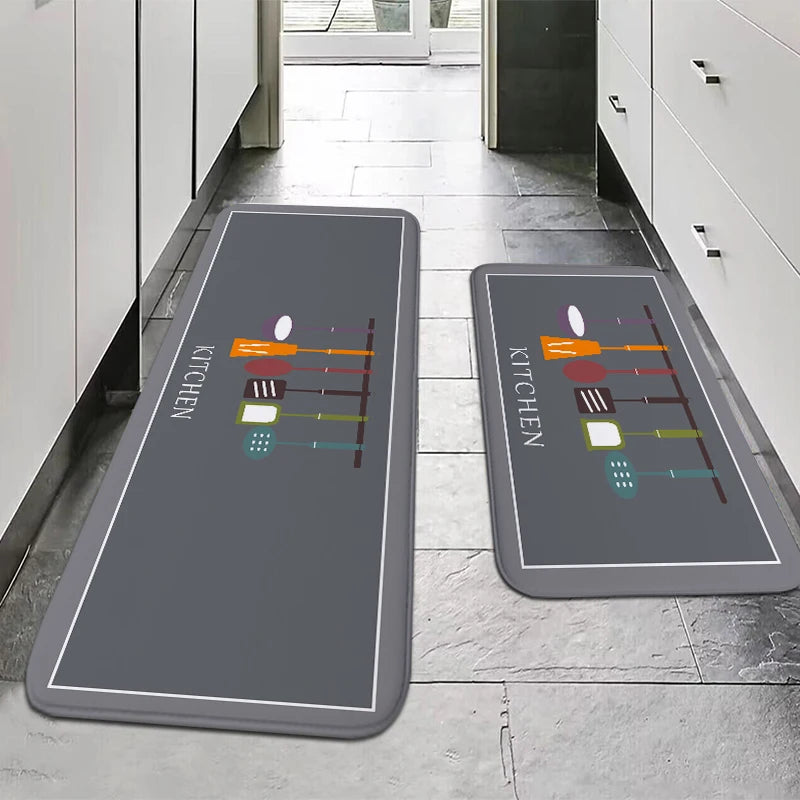 Multi-Purpose Sponge Absorbent Mat Non-Slip Kitchen Bathroom Rug Moisture Absorption Machine Washable Carpet