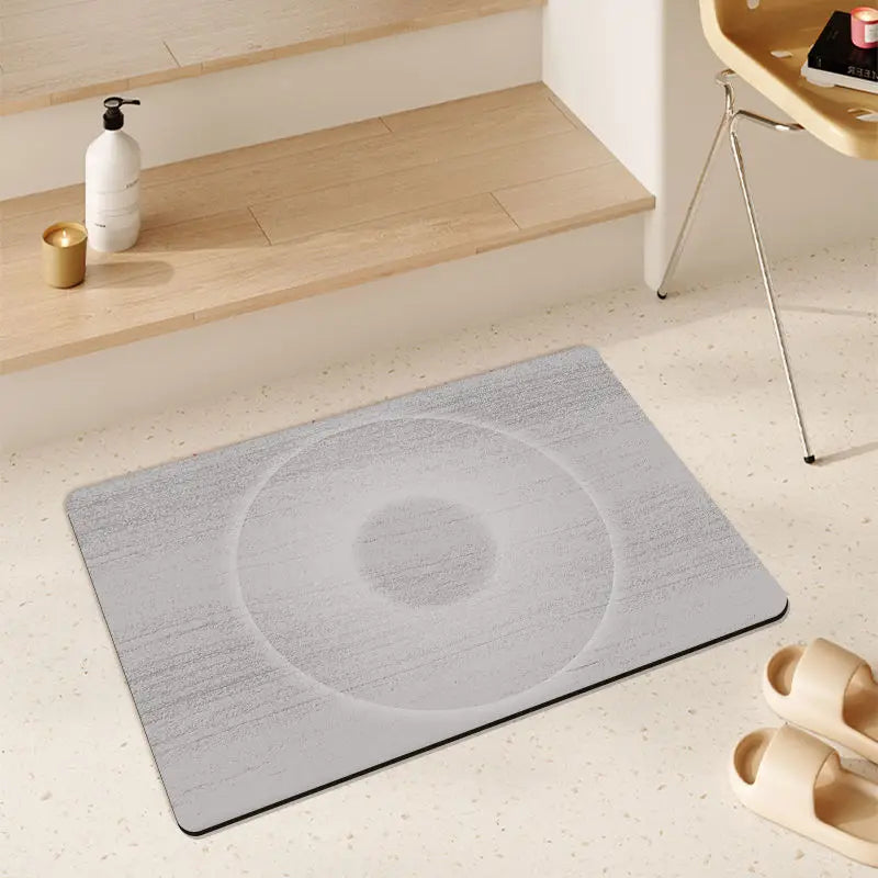 Black Gold Marble Diatom Bathroom Floor Mat