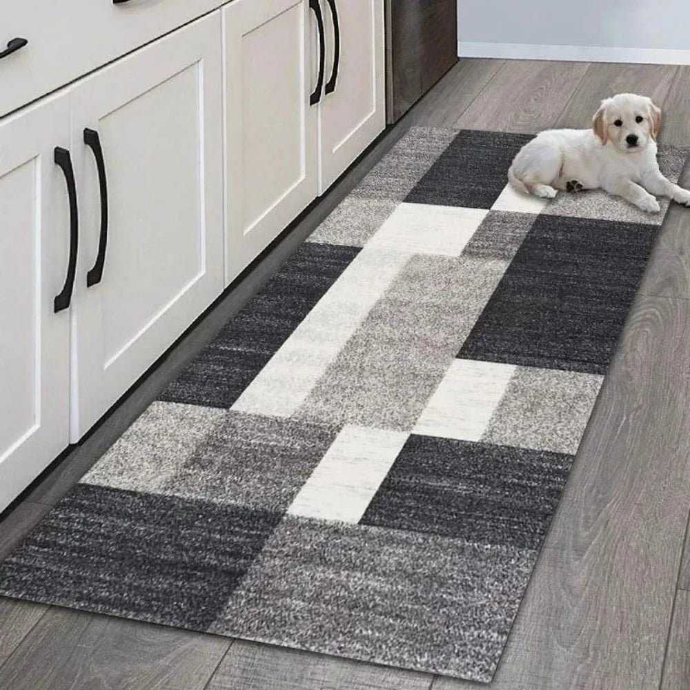 VIKAMA Geometric Non-Slip Runner Kitchen Mat