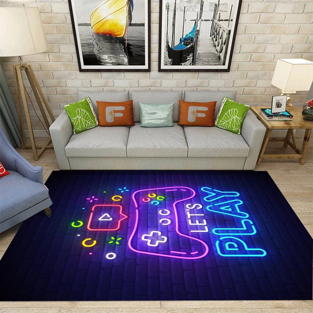Gaming controller esports room rug