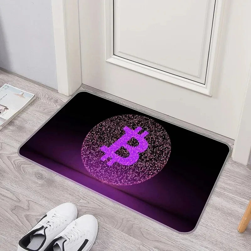 VIKAMA Bitcoin Crypto Currency Non-Slip Doormat