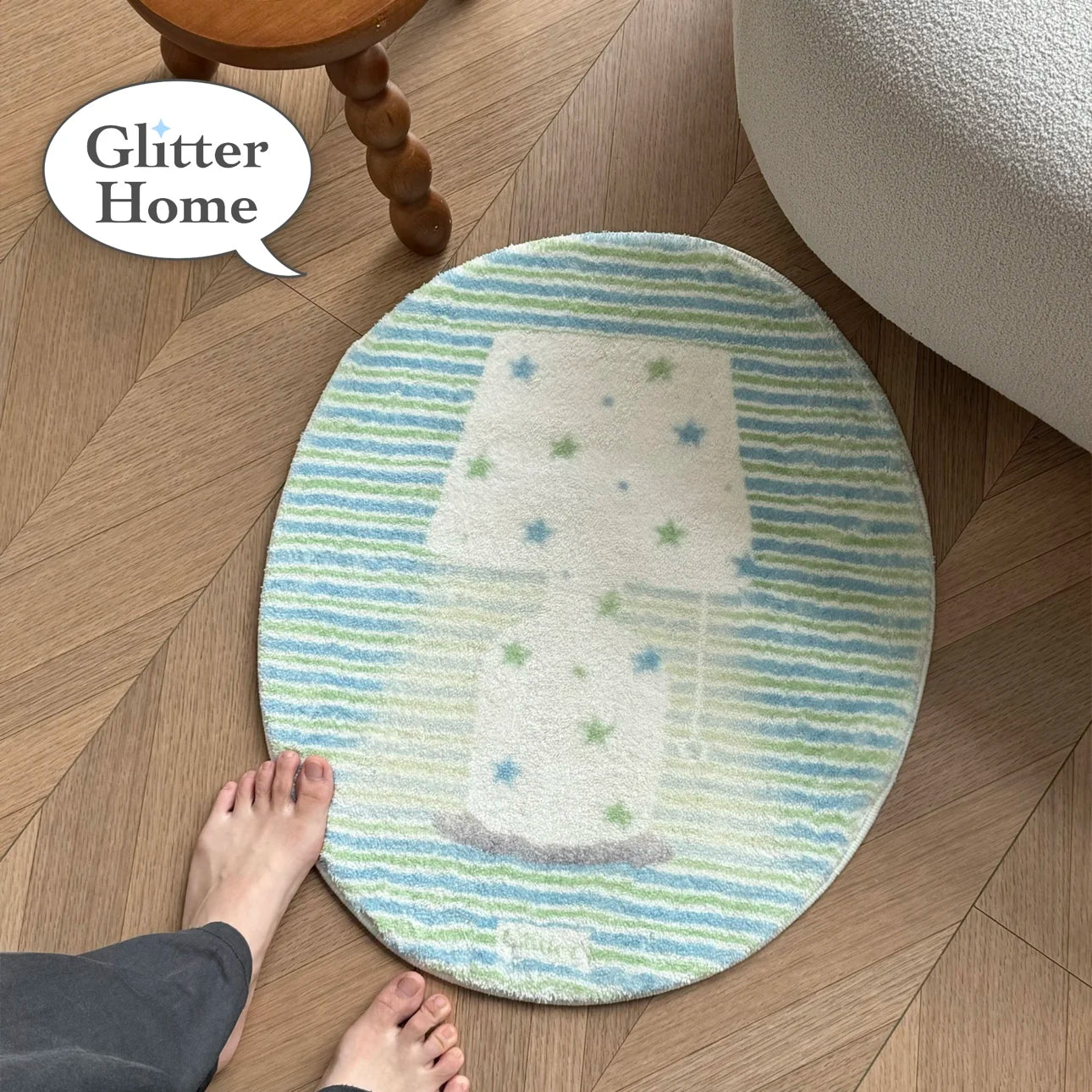 VIKAMA Star Desk Lamp Non-Slip Floor Mat