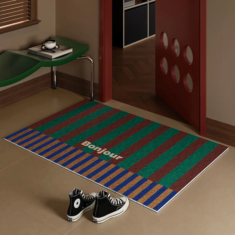 Cobb Impression Antique Silk Ring Entry Door Mat Non-Slip Floor Mat