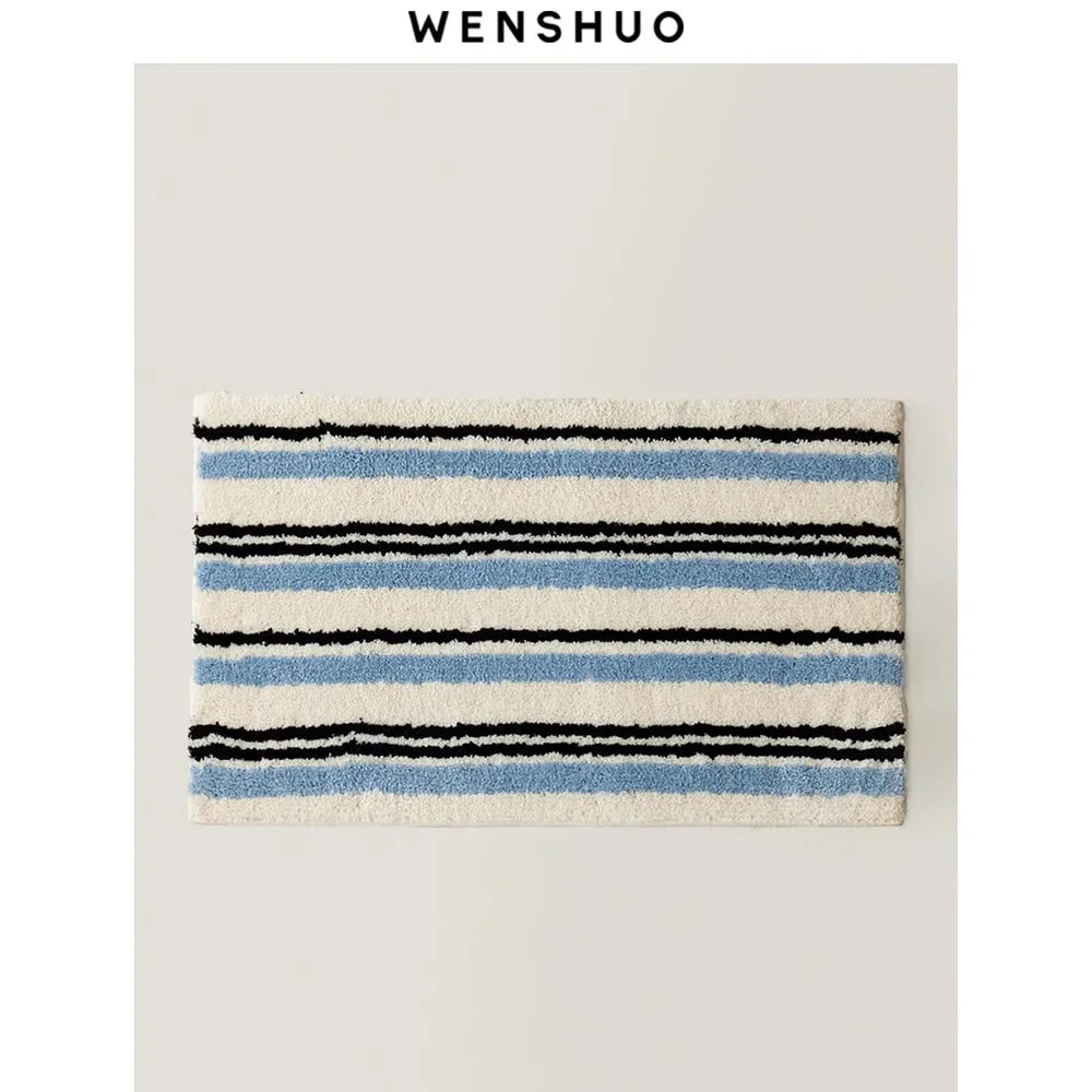 VIKAMA Korean Soft Fleece Rug Non-Slip Bedroom Bathroom Entrance Mat Home Decor
