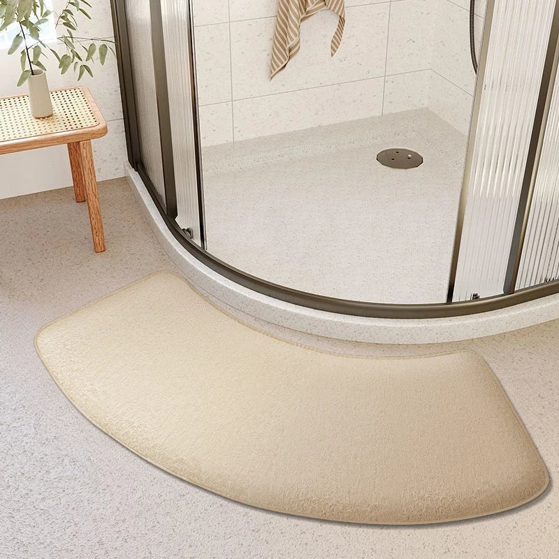 Thickened Curved Bathroom Absorbent Mat Non-Slip Shower Room Door Toilet Foot Entrance Mat