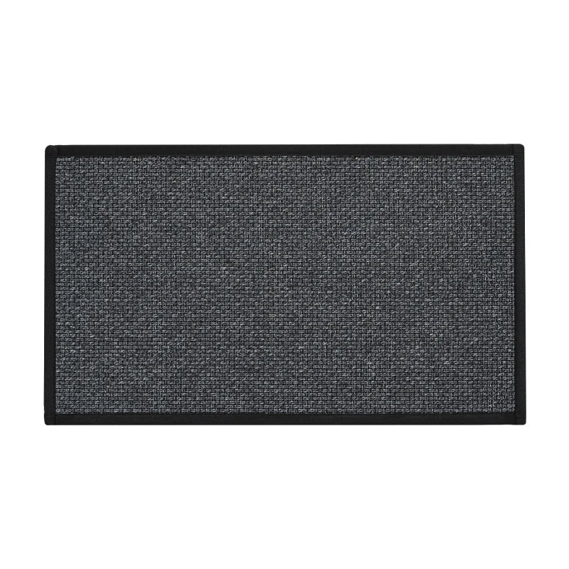 Black & gray interwoven non-slip kitchen runner mat