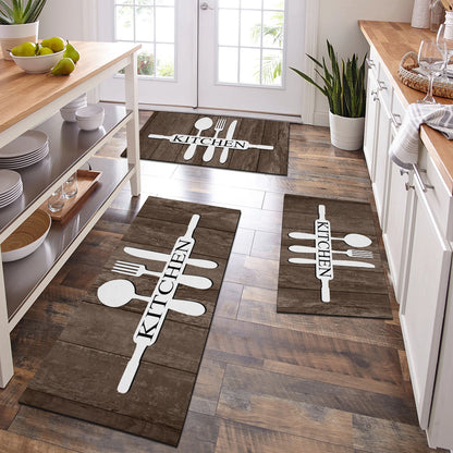 Kitchen Oil & Water Absorbent Floor Mat Non-Slip Soft Carpet Bedroom Living Room Porch Bathroom Door Mat Home Decor