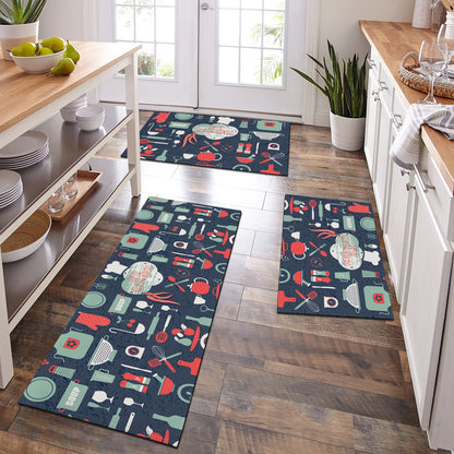 Kitchen Oil & Water Absorbent Floor Mat Non-Slip Soft Carpet Bedroom Living Room Porch Bathroom Door Mat Home Decor