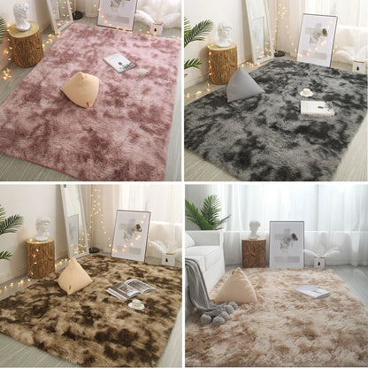 Fluffy Plush Non-Slip Area Rug for Living Room & Bedroom