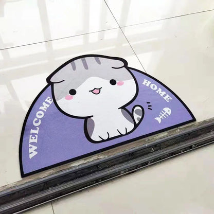 Semicircular Cartoon Non-Slip Welcome Doormat