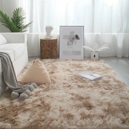 Fluffy Plush Non-Slip Area Rug for Living Room & Bedroom