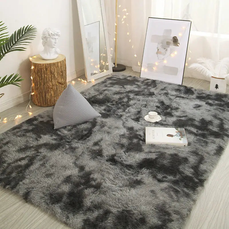 Fluffy Plush Non-Slip Area Rug for Living Room & Bedroom