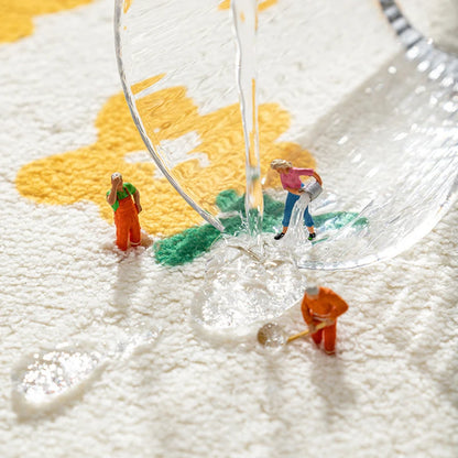 Soft Floral Absorbent Non-Slip Floor Mat