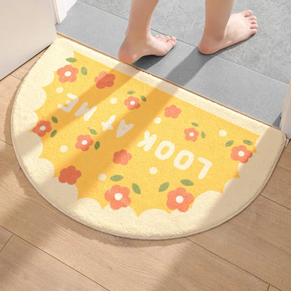 Ins Simple Floral Absorbent Non-Slip Bath Mat