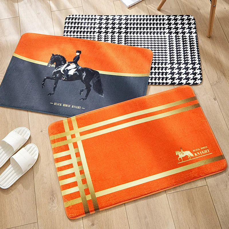 Nordic Stripe Plush Bedroom Area Rug