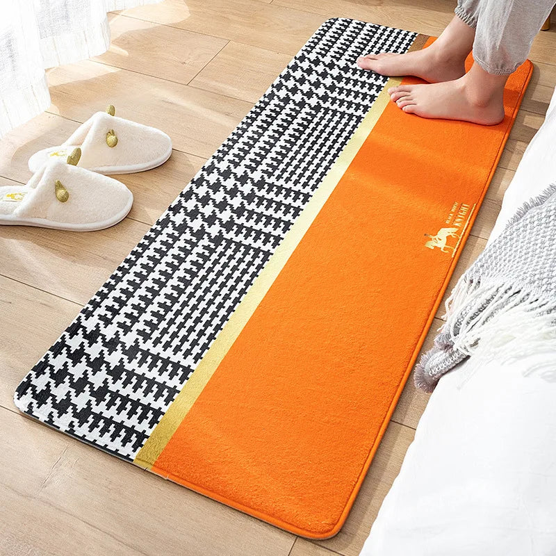Nordic Stripe Plush Bedroom Area Rug