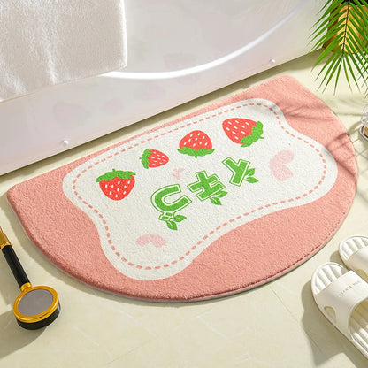 Ins Simple Floral Absorbent Non-Slip Bath Mat
