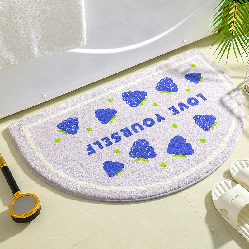 Ins Simple Floral Absorbent Non-Slip Bath Mat