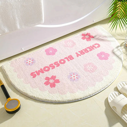 Ins Simple Floral Absorbent Non-Slip Bath Mat