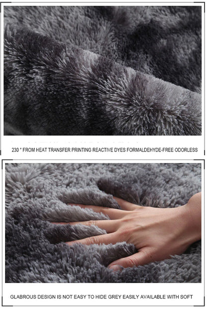 Fluffy Plush Non-Slip Area Rug for Living Room & Bedroom