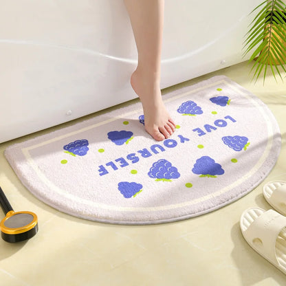 Ins Simple Floral Absorbent Non-Slip Bath Mat