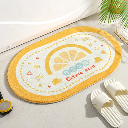 Small Fresh Floral Absorbent Non-Slip Floor Mat