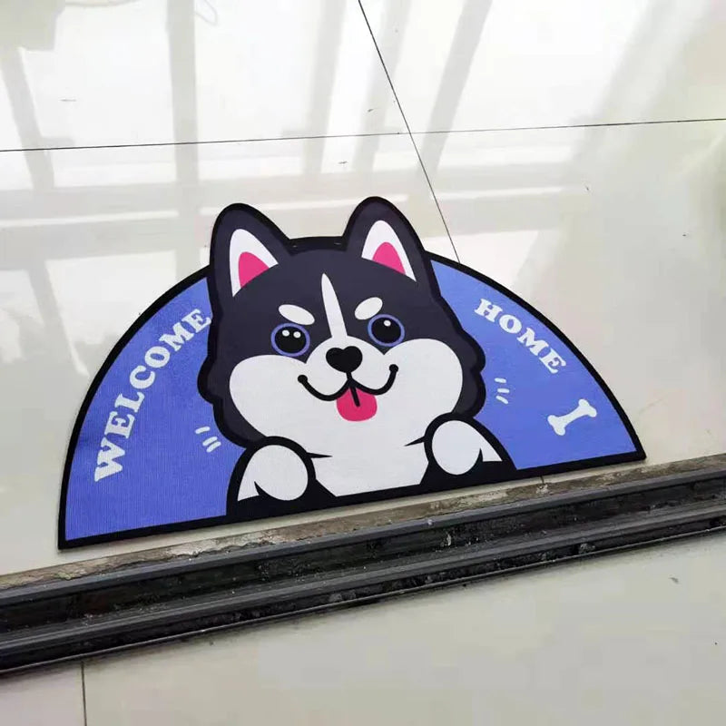 Semicircular Cartoon Non-Slip Welcome Doormat