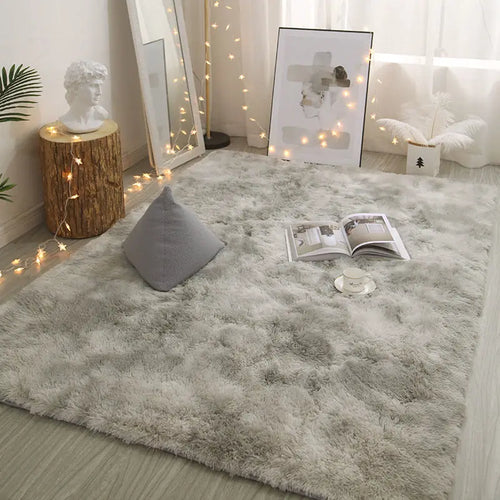 Fluffy Plush Non-Slip Area Rug for Living Room & Bedroom