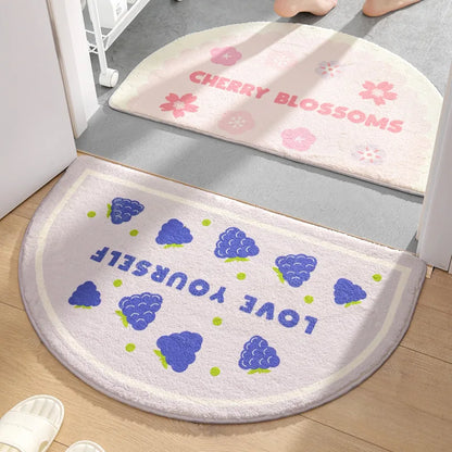 Ins Simple Floral Absorbent Non-Slip Bath Mat