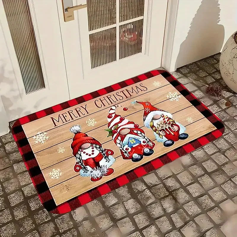 VIKAMA Christmas Snowman Gnome Welcome Mat