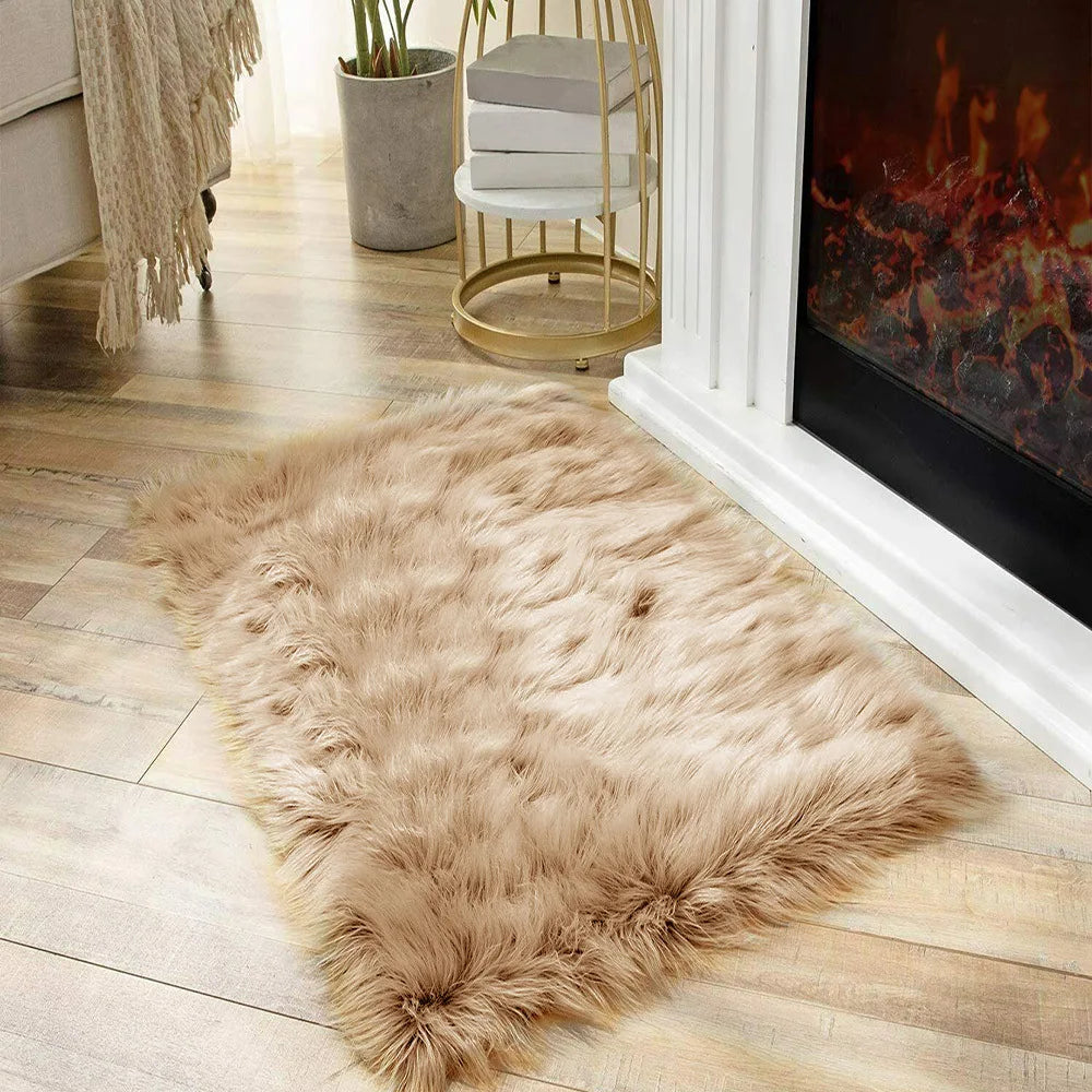 VIKAMA Silk Wool Tie-Dye Rug Non-Slip Washable Bedroom Living Room Kids Carpet Home Decor