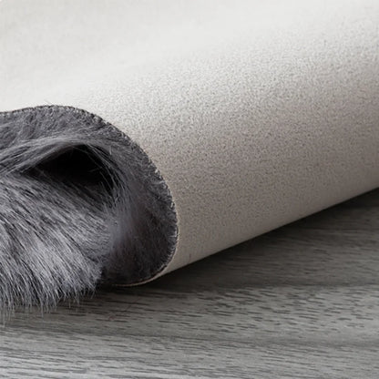 Round Faux Sheepskin Fluffy Area Rug