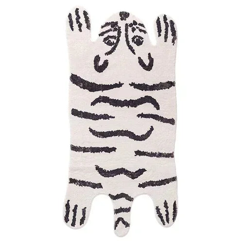 VIKAMA Cartoon Leopard Plush Soft Area Rug