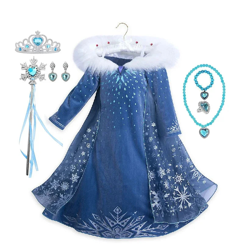 Disney Frozen Elsa Princess Costume Dress For Girls