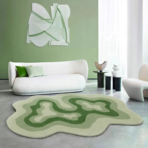 Modern Irregular Shape Plush Anti-Slip Area Rug