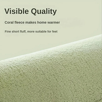 Home Simple Flannel Striped Bathroom Floor Mat Non-Slip Toilet Bathtub Side Door Mat