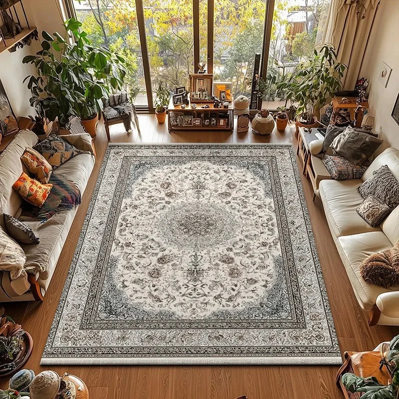 Retro washable anti-slip soft area rug