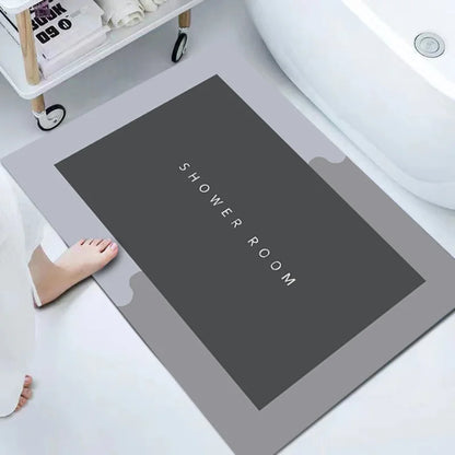 Super absorbent non-slip bathroom floor mat