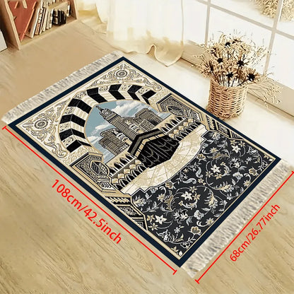 VIKAMA Portable Prayer Mat Foldable Kneeling Rug Indoor Outdoor Pilgrimage Mat Family Use Travel Prayer Carpet