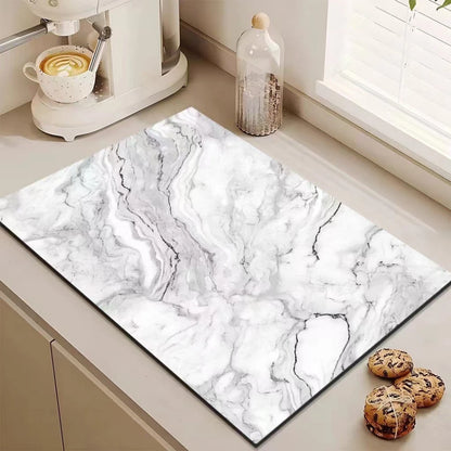 VIKAMA Marble Diatomite Absorbent Kitchen Drain Mat