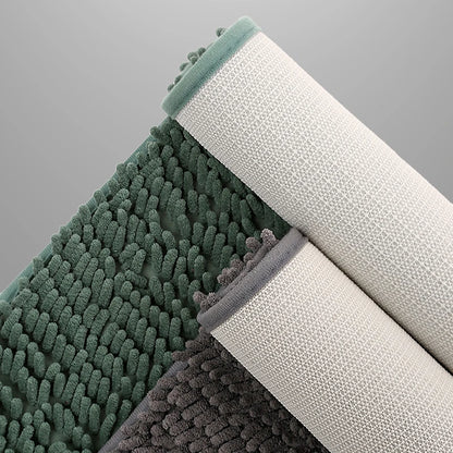 Chenille bath mat rectangular bath blanket fluffy soft carpet absorbent non-slip toilet mat bathroom decoration