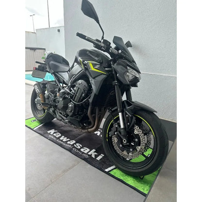 Kawasaki motorcycle anti-slip garage rug