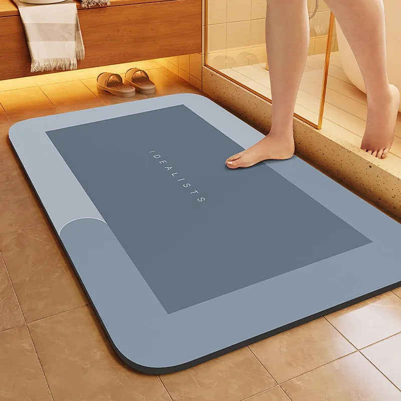 Diatomite Bath Mat Super Absorbent Non-Slip Quick-Dry Shower Toilet Rug Home Decor