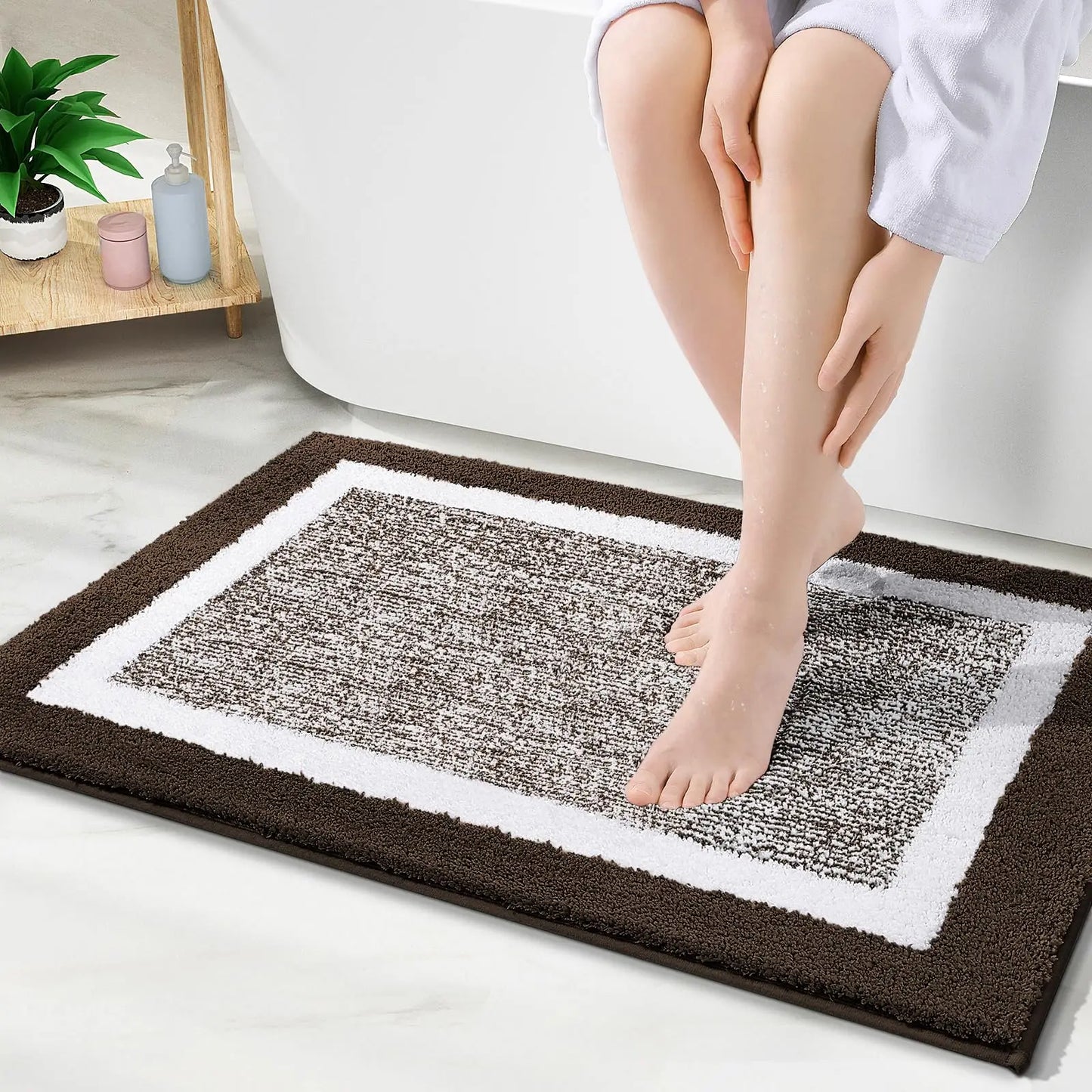 Olanly Microfiber Soft Non-Slip Bath Mat