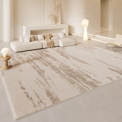 French Cream Waterproof Fluffy Thickened Area Rug