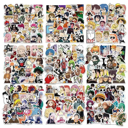 Mixed Anime Waterproof Sticker Set 100 300 Pieces