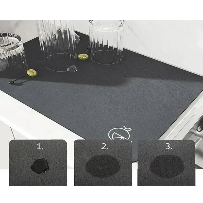 Checkered Kitchen Absorbent Drying Mat