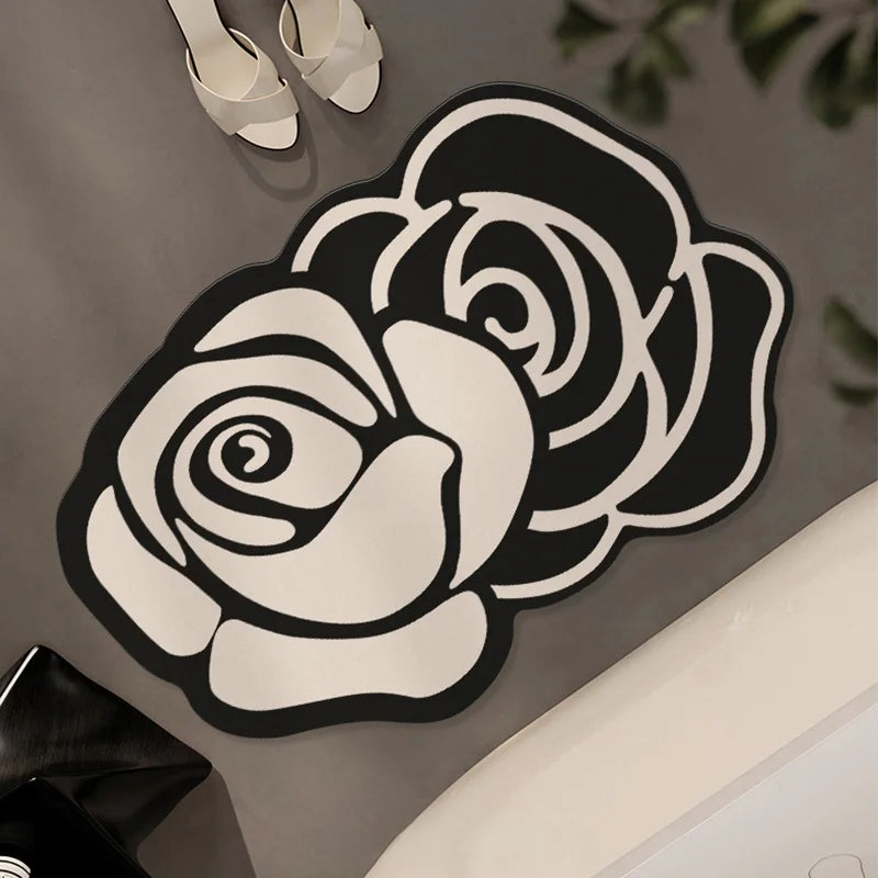 Soft absorbent non-slip bathroom mat