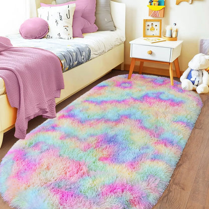 VIKAMA Soft Fleece Plush Bedroom Area Rug