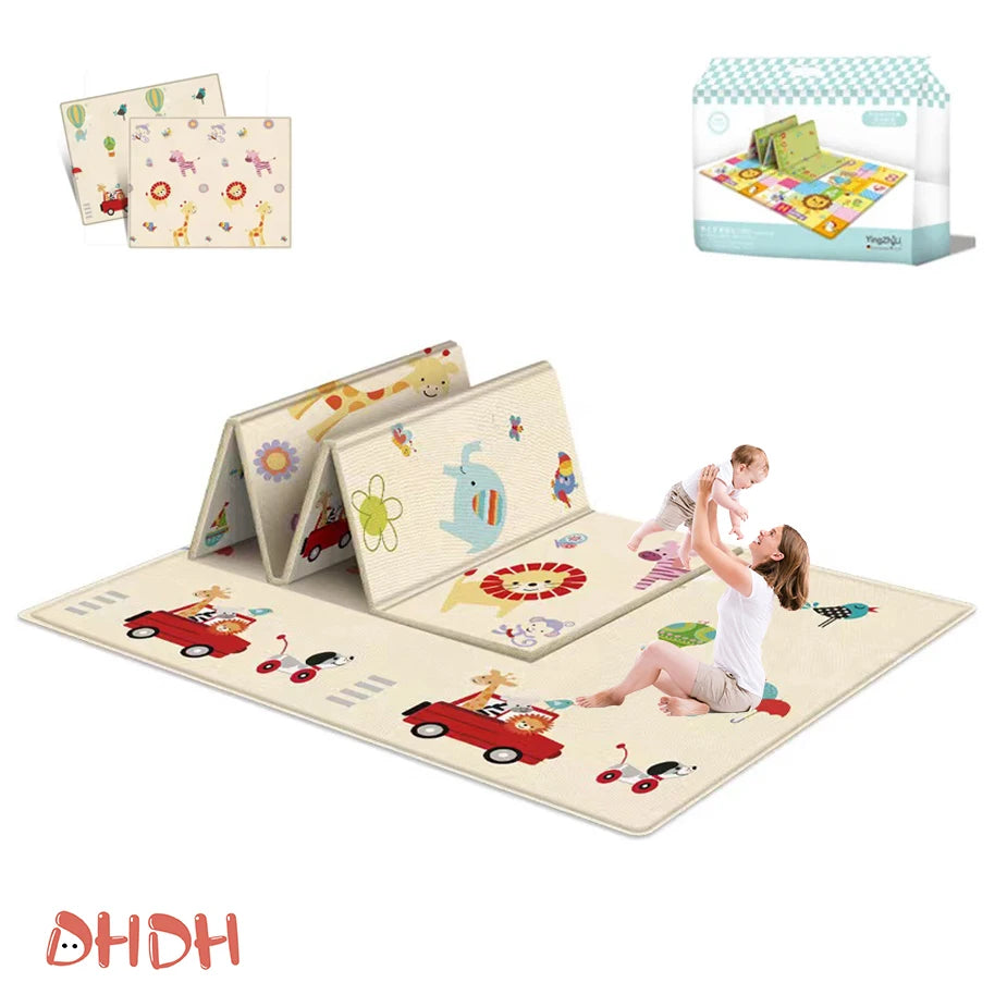 Foldable waterproof kids play mat